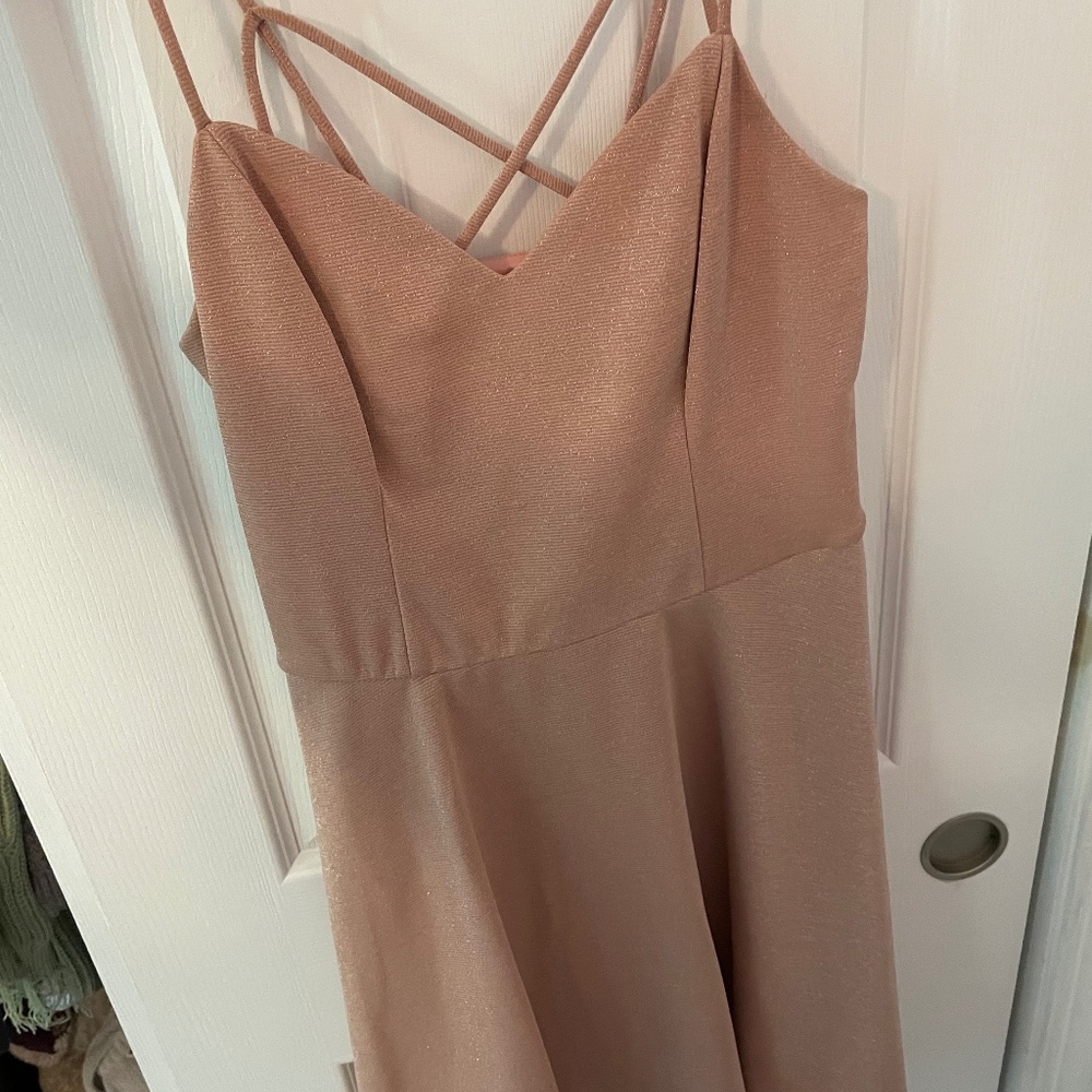 Pink shimmery semi formal dress!